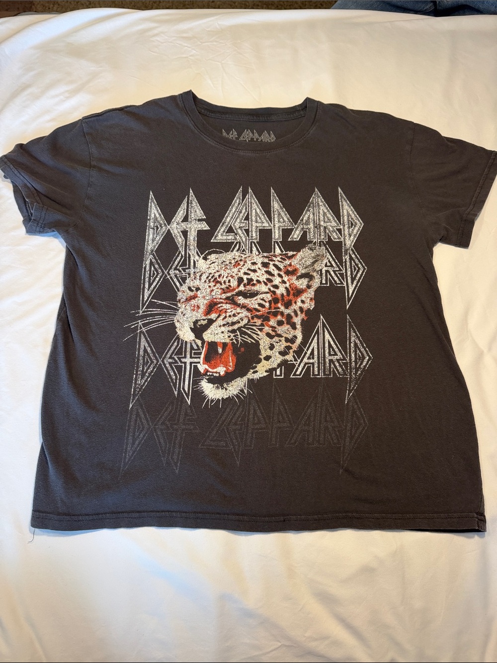 Def Leppard Leopard Graphic Tee - Black